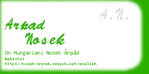 arpad nosek business card